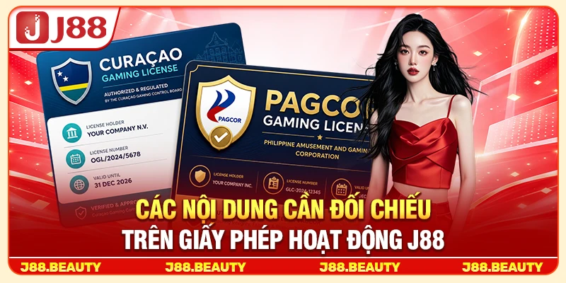 Các nội dung cần đối chiếu trên giấy phép hoạt động J88